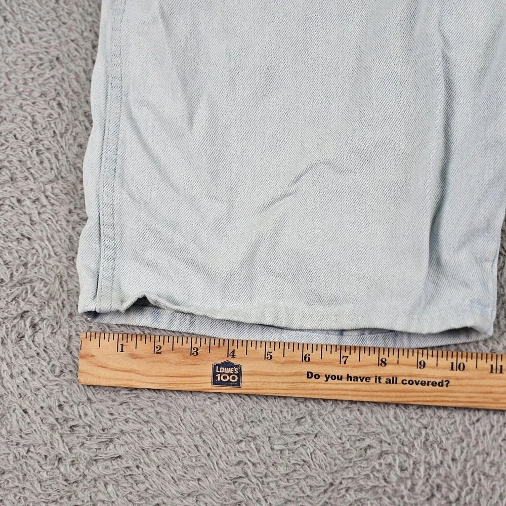 Wrangler Denim Shorts Mens 38 Relaxed Fit Jean Vintage Blue‎ Light Wash Casual
